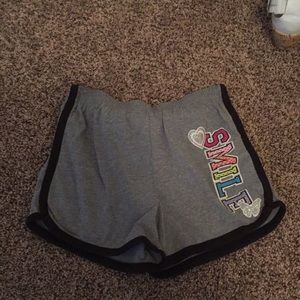 Gray and Black “smile” shorts